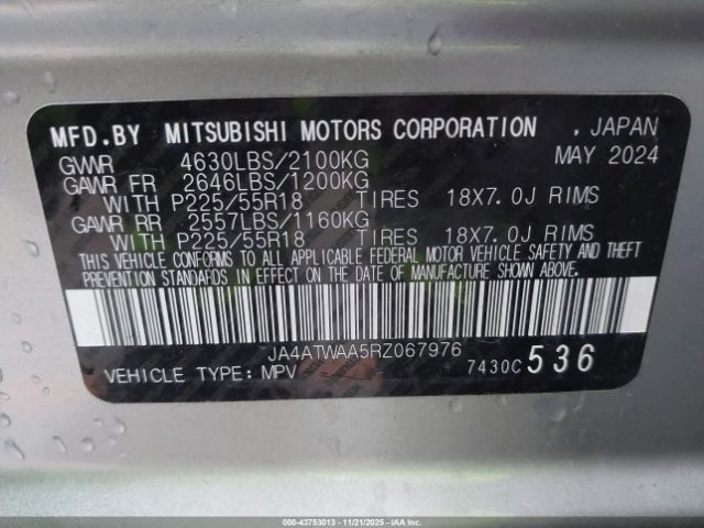 2024 MITSUBISHI ECLIPSE CROSS JA4ATWAA5RZ067976 Photo 8
