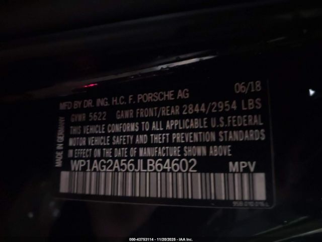 2018 PORSCHE MACAN WP1AG2A56JLB64602 Photo 8