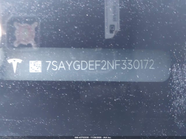 2022 TESLA MODEL Y 7SAYGDEF2NF330172 Photo 8