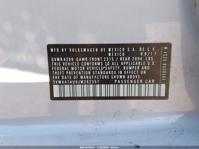 2018 VOLKSWAGEN GOLF GTI 3VW447AU6JM262357 Photo 8