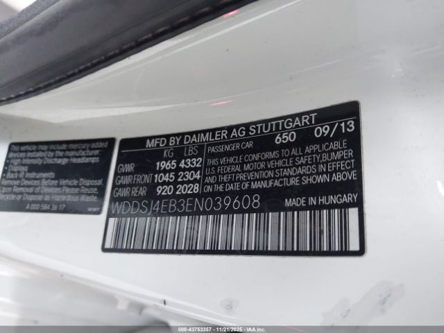 2014 MERCEDES-BENZ CLA 250 WDDSJ4EB3EN039608 Photo 8