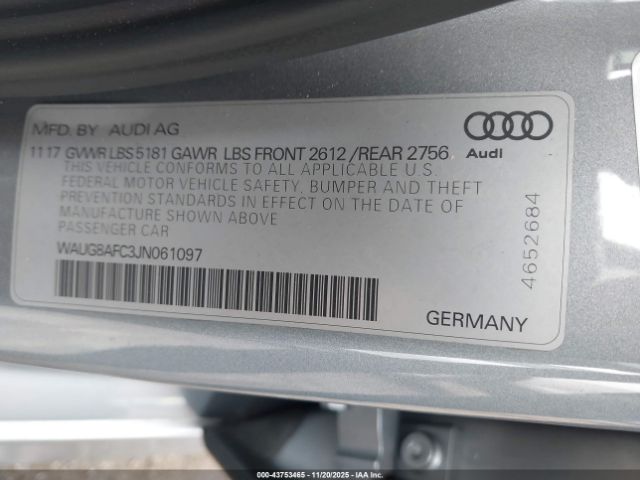 2018 AUDI A6 WAUG8AFC3JN061097 Photo 8
