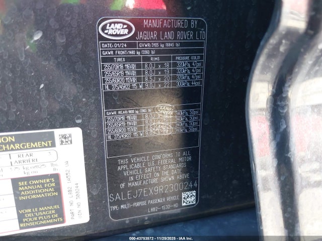 SALEJ7EX9R2300244 Land Rover Defender 110 P300