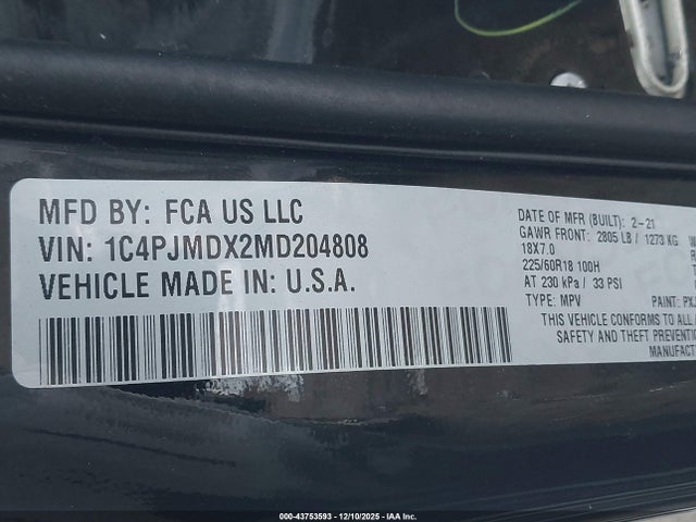 Jeep Cherokee Limited 4x4 2021 1C4PJMDX2MD204808 Image 9