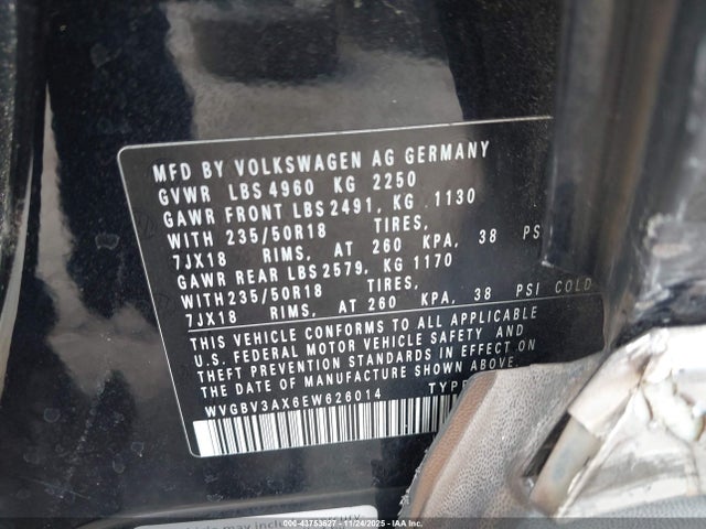 2014 VOLKSWAGEN TIGUAN WVGBV3AX6EW626014 Photo 8