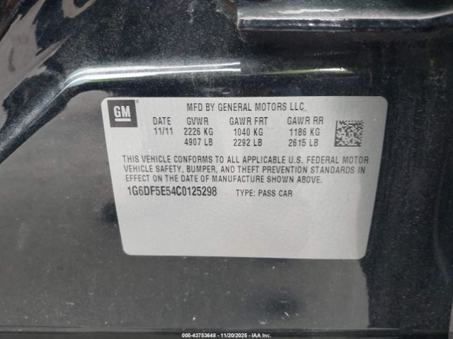 2012 CADILLAC CTS 1G6DF5E54C0125298 Photo 8