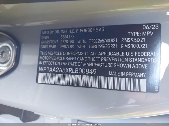 Porsche Macan T 2024 WP1AA2A5XRLB00849 Image 9