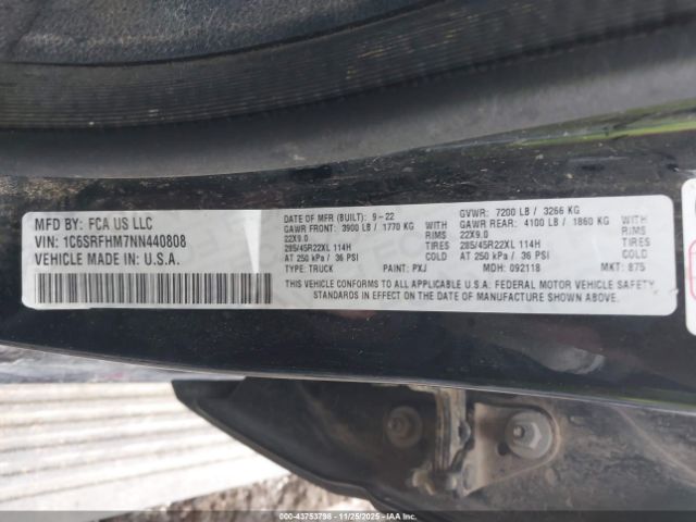 2022 RAM 1500 1C6SRFHM7NN440808 Photo 8