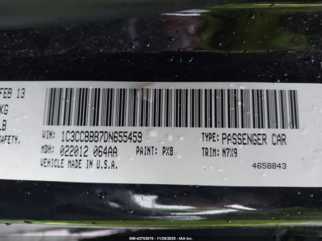 2013 CHRYSLER 200 1C3CCBBB7DN655459 Photo 8