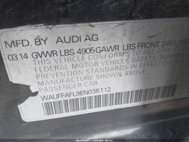 2014 AUDI A4 WAUFFAFL9EN035112 Photo 8