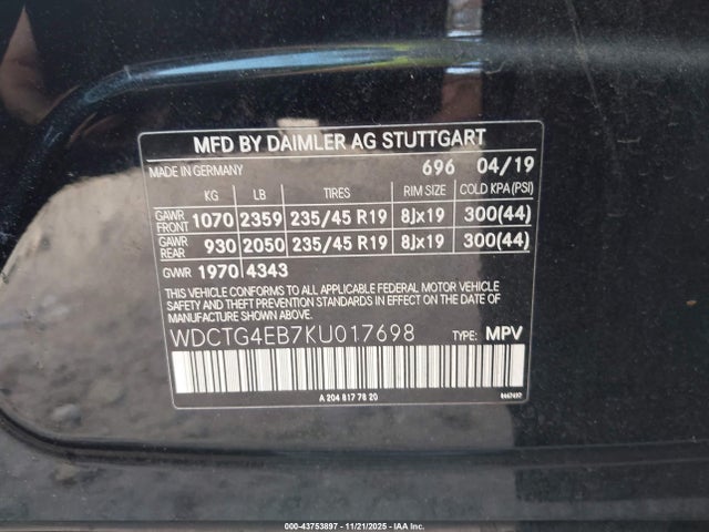 2019 MERCEDES-BENZ GLA 250 WDCTG4EB7KU017698 Photo 8