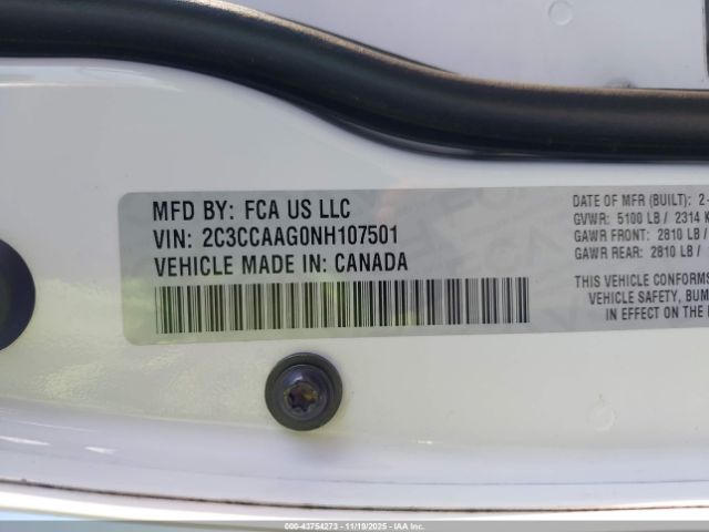 2022 CHRYSLER 300 2C3CCAAG0NH107501 Photo 8