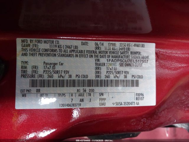 2014 FORD C-MAX ENERGI 1FADP5CU7EL517557 Photo 8