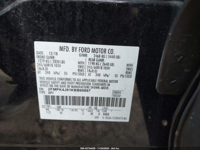 2019 FORD EDGE 2FMPK4J91KBB60897 Photo 8