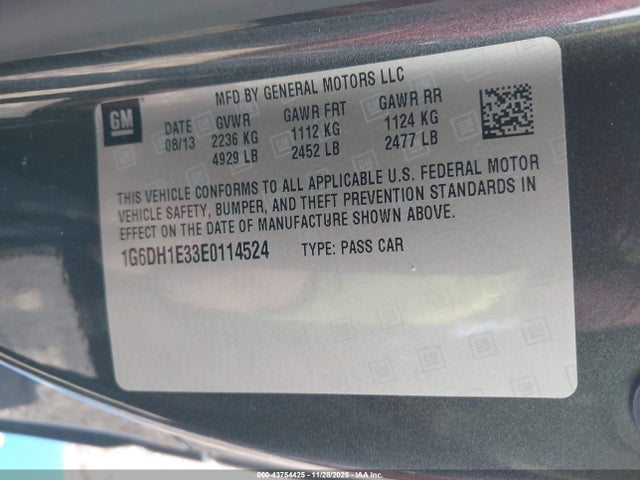 2014 CADILLAC CTS 1G6DH1E33E0114524 Photo 8