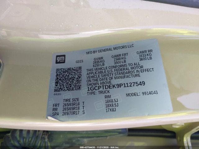 2023 CHEVROLET COLORADO 1GCPTDEK9P1127549 Photo 8