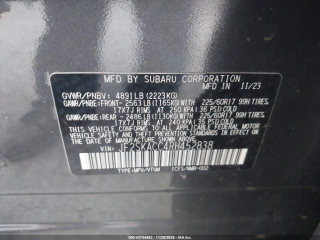2024 SUBARU FORESTER JF2SKACC4RH452838 Photo 8