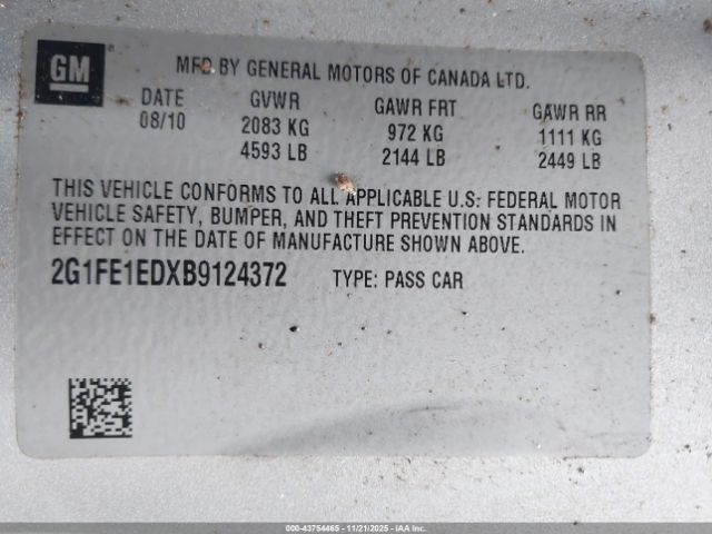 2011 CHEVROLET CAMARO 2G1FE1EDXB9124372 Photo 8