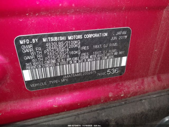 2020 MITSUBISHI ECLIPSE CROSS JA4AT5AA6LZ002975 Photo 8