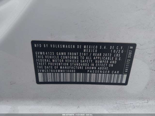 2021 VOLKSWAGEN JETTA 3VWC57BUXMM014480 Photo 8