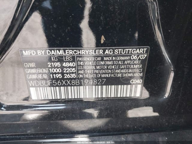 2008 MERCEDES-BENZ E 350 WDBUF56XX8B194827 Photo 8