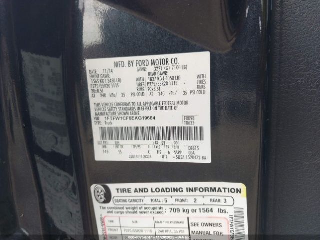 2014 FORD F-150 1FTFW1CF6EKG19664 Photo 8