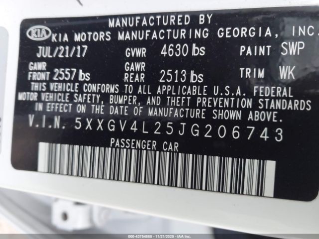 2018 KIA OPTIMA 5XXGV4L25JG206743 Photo 8
