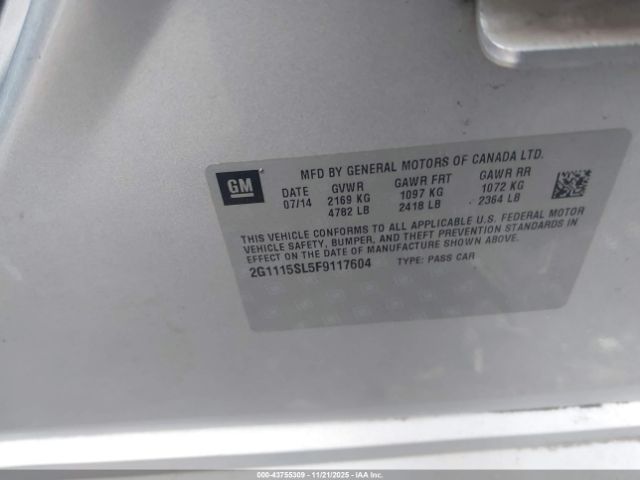 2015 CHEVROLET IMPALA 2G1115SL5F9117604 Photo 8