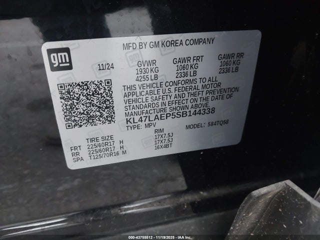 Buick lbp 2025 KL47LAEP5SB144338 Image 9