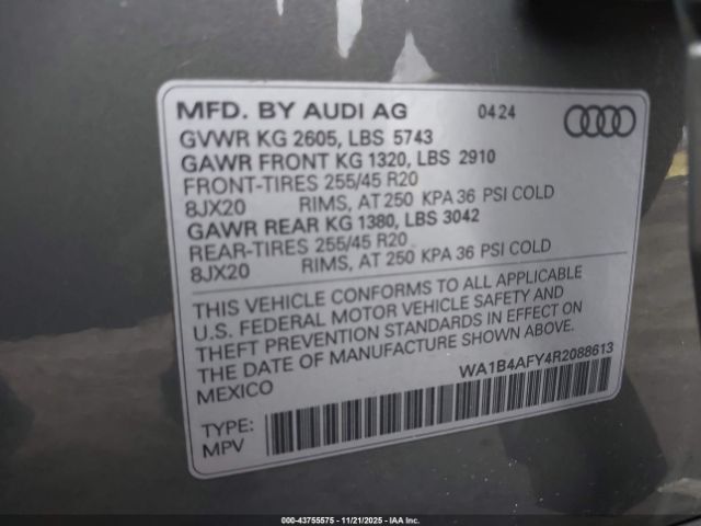 2024 AUDI SQ5 WA1B4AFY4R2088613 Photo 8