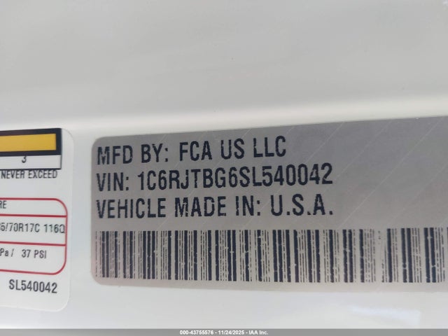 2025 JEEP GLADIATOR 1C6RJTBG6SL540042 Photo 8