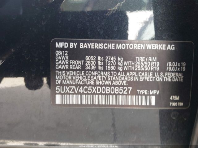 2013 BMW X5 5UXZV4C5XD0B08527 Photo 8