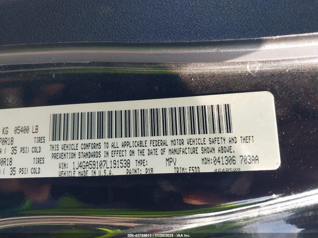 2007 JEEP WRANGLER 1J4GA59107L191538 Photo 8