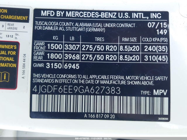 2016 MERCEDES-BENZ GL 450 4JGDF6EE9GA627383 Photo 8
