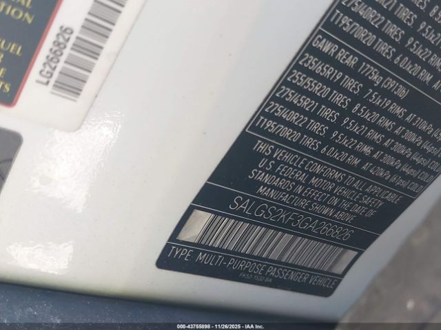 2016 LAND ROVER RANGE ROVER SALGS2KF3GA266826 Photo 8