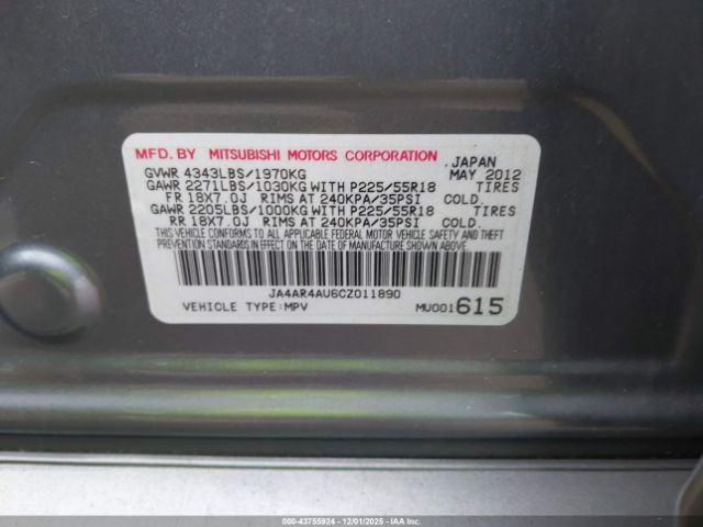 2012 MITSUBISHI OUTLANDER SPORT JA4AR4AU6CZ011890 Photo 8