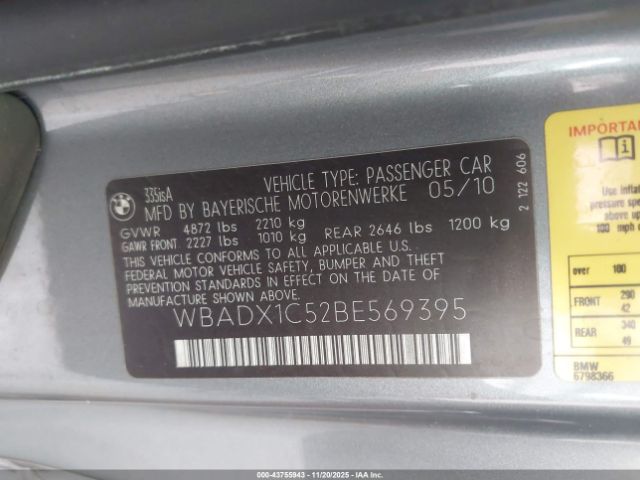 2011 BMW 335IS WBADX1C52BE569395 Photo 8