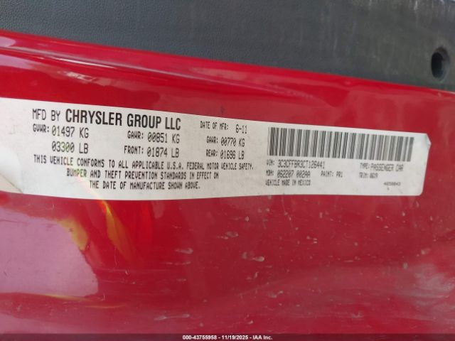 2012 FIAT 500 3C3CFFBR3CT126441 Photo 8