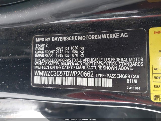 2013 MINI COUNTRYMAN WMWZC3C57DWP20662 Photo 8