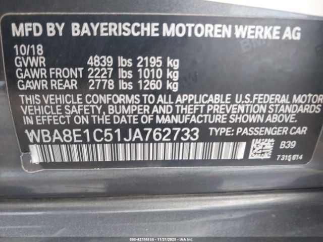 2018 BMW 330E WBA8E1C51JA762733 Photo 8