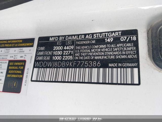 2019 MERCEDES-BENZ C 300 WDDWJ8DB9KF775386 Photo 8