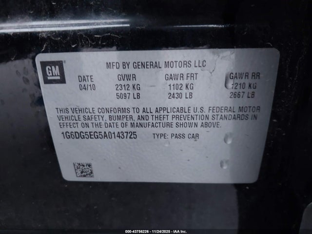 2010 CADILLAC CTS 1G6DG5EG5A0143725 Photo 8