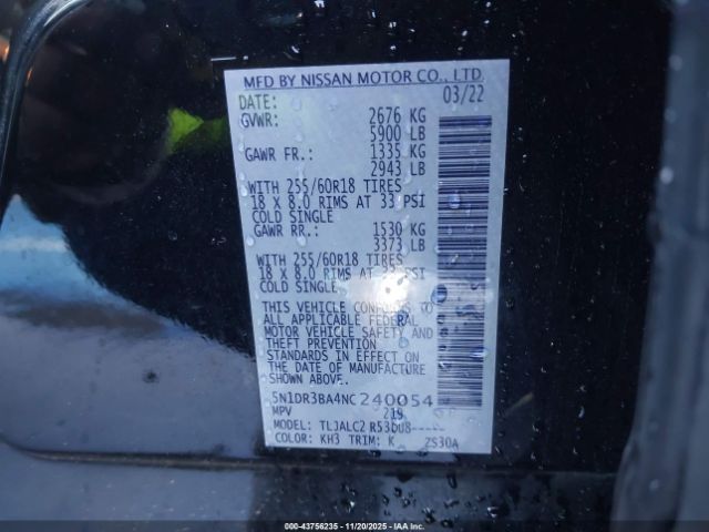 2022 NISSAN PATHFINDER 5N1DR3BA4NC240054 Photo 8