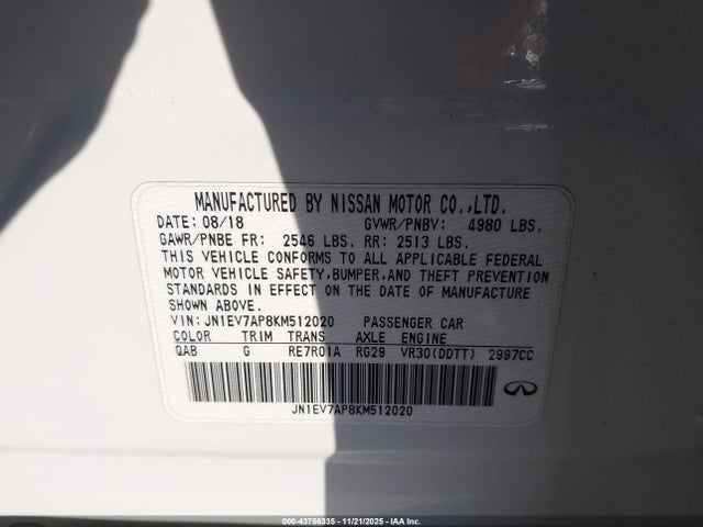 JN1EV7AP8KM512020 Infiniti Q50 3.0t Luxe