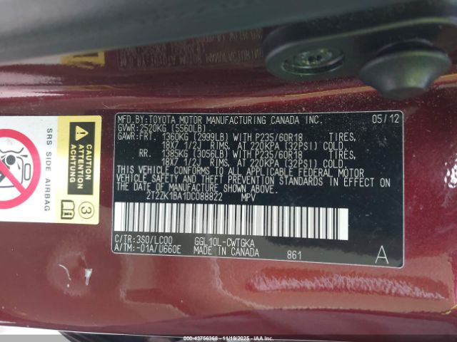 2013 LEXUS RX 350 2T2ZK1BA1DC088822 Photo 8