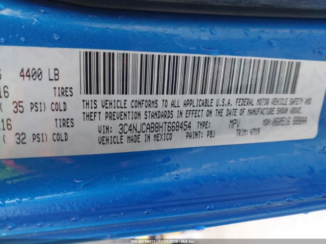 2017 JEEP NEW COMPASS 3C4NJCAB8HT668454 Photo 8