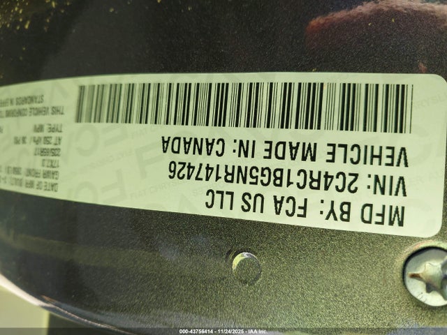 Aukcja sprzedaży 2022 Chrysler Pacifica Touring L, vin: 2C4RC1BG5NR147426, numer aukcji: 43756414