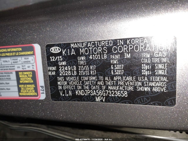KNDJP3A56G7323658 KIA SOUL +