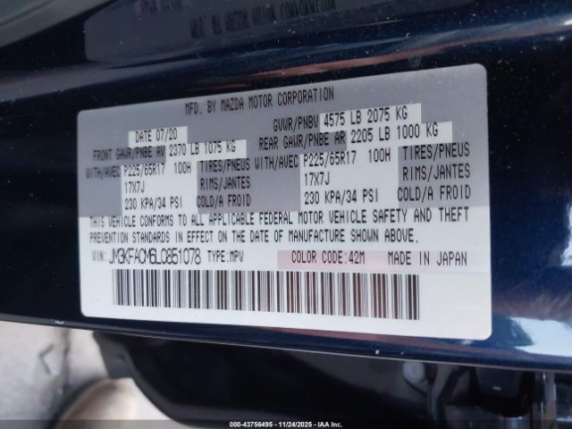 2020 MAZDA CX-5 JM3KFACM6L0851078 Photo 8