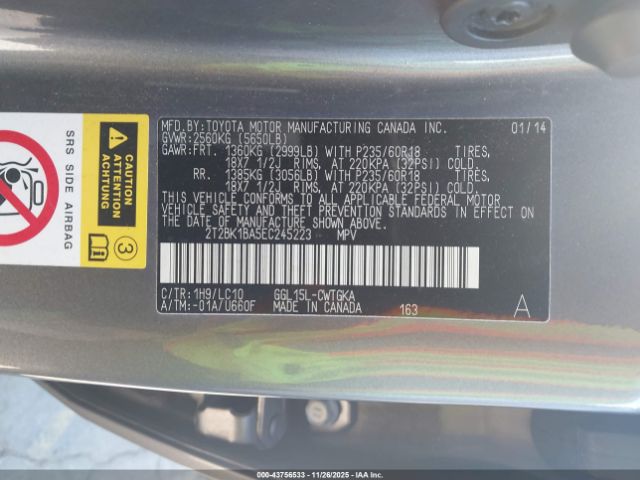 2014 LEXUS RX 350 2T2BK1BA5EC245223 Photo 8